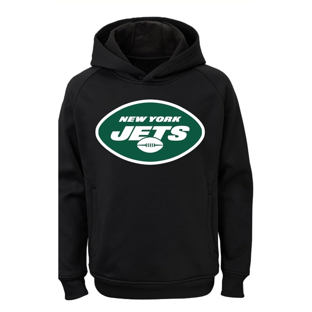 NFL Teamā Apparel New York Jets Black Sweatshirt Youth M-10/12